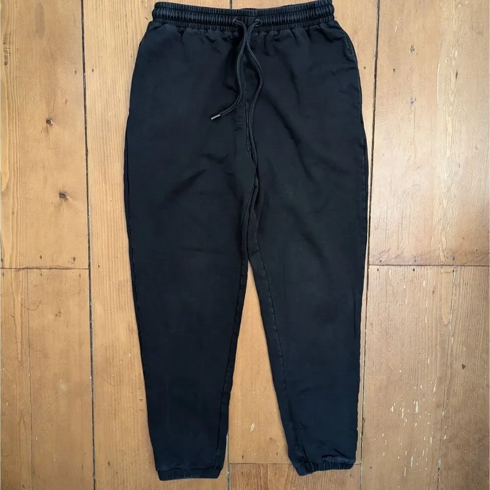 Meshki Jogger Sweatpants Women's Size M Black Cotton Drawstring Waist Pockets
